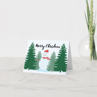 Cute Snowman-kerstkaart Feestdagen Kaart