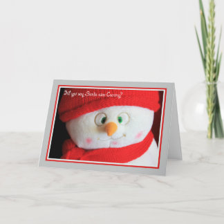 Cute Snowman-kerstkaart Feestdagen Kaart