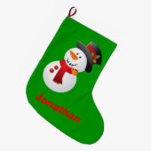 Cute Snowman Kinder kerststaart Grote Kerstsok (Voorkant (Hangend))