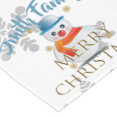 Cute Snowman Korte Tafelloper (Hoek)