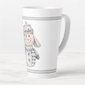 Cute Snowman Latte Mok (Rechterhoek)