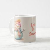 Cute Snowman Let It Snow Koffiemok (Voorkant links)