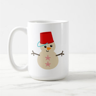 Cute Snowman Made with Pail for Pet Koffiemok