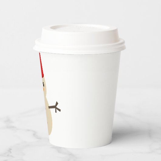 Cute Snowman Made with Pail for Pet Papieren Bekers (Links)