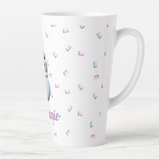 Cute Snowman Marshmallow Personnalisé Latte Mug