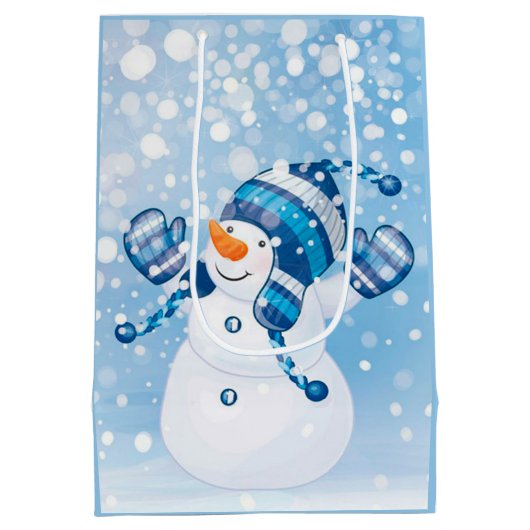 Cute Snowman Medium Cadeauzakje (Achterkant)