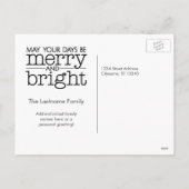 Cute Snowman met Prettige feestdagen en One Photo (Achterkant)