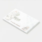 Cute Snowman met Santa Hat - Persoonlijk Post-it® Notes (Schuin)