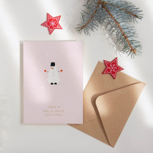 Cute Snowman Modern С heerlijke Kerstmis Feestdagenkaart