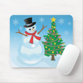 Cute Snowman Muismat (Met muis)