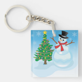 Cute Snowman Sleutelhanger