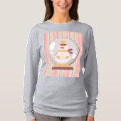 Cute Snowman Snow Globe Art on T-Shirt (Devant)