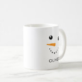Cute Snowman Visage Classique Mug (Devant droit)