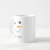 Cute Snowman Visage Classique Mug (Devant gauche)