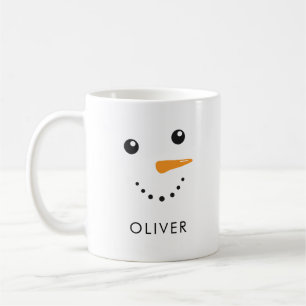 Cute Snowman Visage Classique Mug