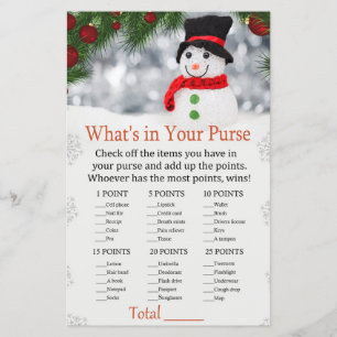 Cute snowman Wat zit er in je handtas?