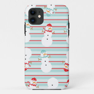Cute Snowman Winter Design iPhone 5 Hoesje