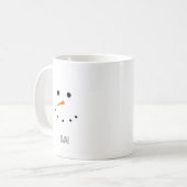 Cute Snowman Winter Holiday Kerstmonogram Koffiemok (Voorkant links)