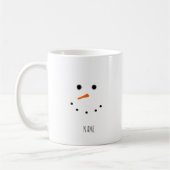 Cute Snowman Winter Holiday Kerstmonogram Koffiemok (Links)