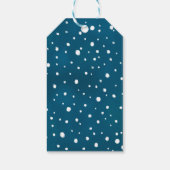 Cute Snowman Winter Kerstmis Cadeaulabel (Achterkant)