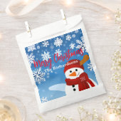 Cute Snowman Winter Wonderland Merry Kerstry Bedankzakje (Geknipt)