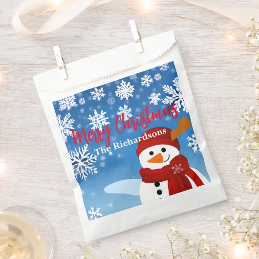 Cute Snowman Winter Wonderland Merry Kerstry Bedankzakje (Geknipt)