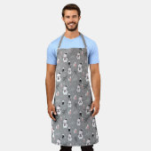 Cute Snowmen Apron Schort (Gedragen)