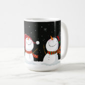 Cute Snowmen Café Mug (Devant droit)