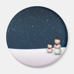 Cute Snowmen Constellation Magneet