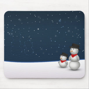 Cute Snowmen Constellation Muismat