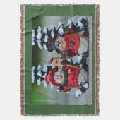 Cute Snowmen Couverture de Noël Jeter (devant Vertical)