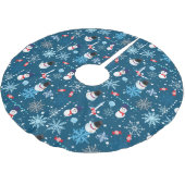 Cute Snowmen en Snowflakes Kerstmis Kerstboom Rok (Gekanteld)