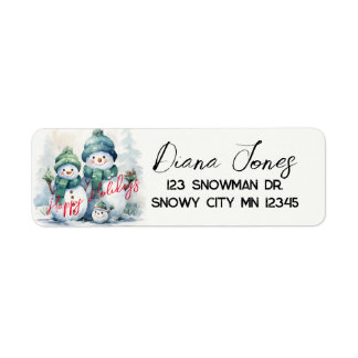 Cute Snowmen Etiket
