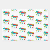 Cute Snowmen Trio Kerstmis Inpakpapier Vel (Voorkant 2)