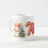 Cute Snowmen Winter Coffee Mug (Devant gauche)