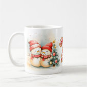 Cute Snowmen Winter Coffee Mug (Gauche)