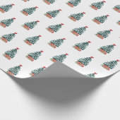 Cute Snowy Christmas Tree Cadeaupapier (Hoek)