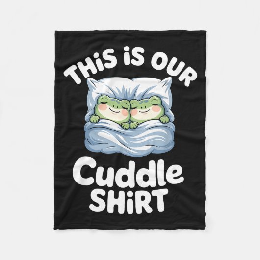 Cute Snuggly Frog Lovers This Is Our Cuddle  Fleece Deken (Voorkant)