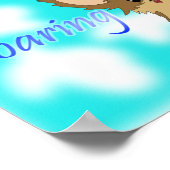 Cute Soaring Dreams Scuffy Puppy Dog Poster (Hoek)