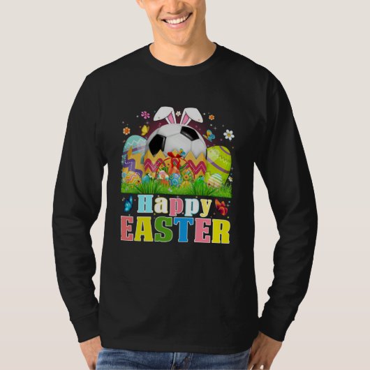 Cute Soccer Ball Hatched From Egg Easter Day Men B T-shirt (Voorkant)