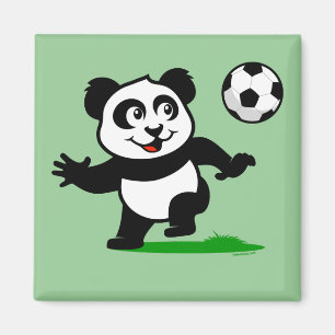 Cute Soccer Panda Magneet