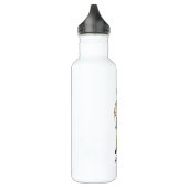 Cute Soccer Player Girl met aangepaste naam Waterfles (Links)