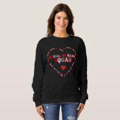 Cute Social Worker Squad Valentines Day Heart Trui (Voorkant volledig)