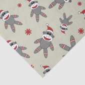 Cute Sock-aap met kerstpatronen voor kerstmis met Tissuepapier (Detail)