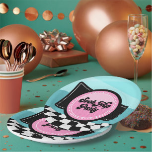 Cute Sock Hop Fifties party Papieren Bordje