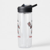 Cute Sock Monkey met Pickleball Paddle Waterfles (Links)