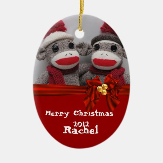 CUTE Sock Monkey Ornament BFF (Voorkant)
