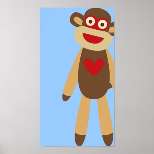 Cute Sock Monkey Poster (Voorkant)