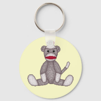 Cute Sock Monkey-Sleutelhanger Sleutelhanger