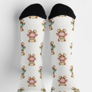 Cute Socks with Christmas Teddy Bear in Sweaters Sokken
